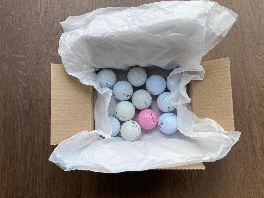 Top Flite Lakeball Nahaufnahme, geprüfter Zustand des gebrauchten Golfballs