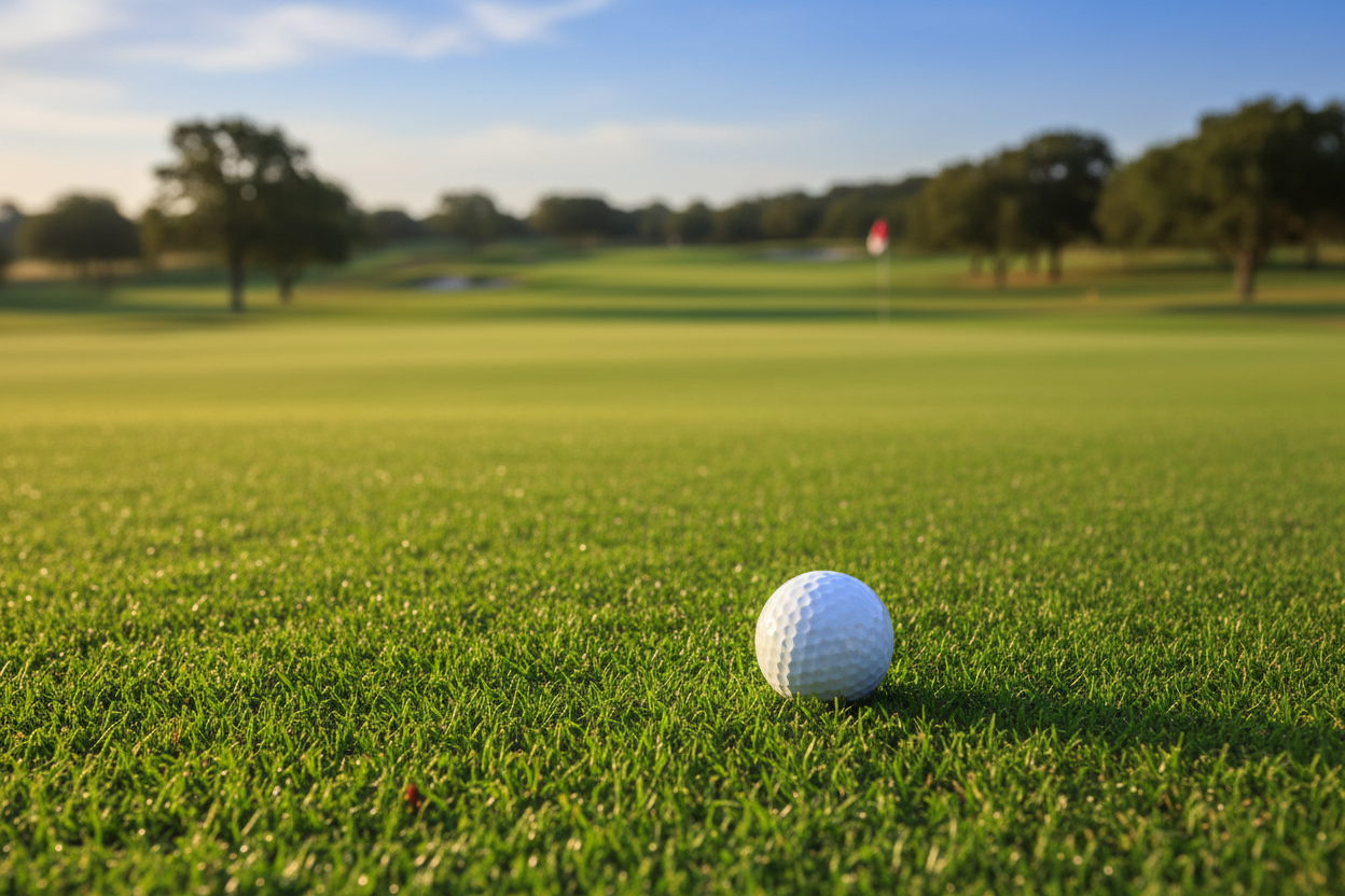 Gebrauchter Golfball auf einem Green. SecondTee verspricht Qualität und Sicherheit im Spiel